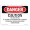 Signmission OSHA Danger Sign, 3.5" Height, 5" Width, Caution Do Not Enter If Alarm Is Sounding, Landscape OS-DS-D-35-L-2128 - alternate 1